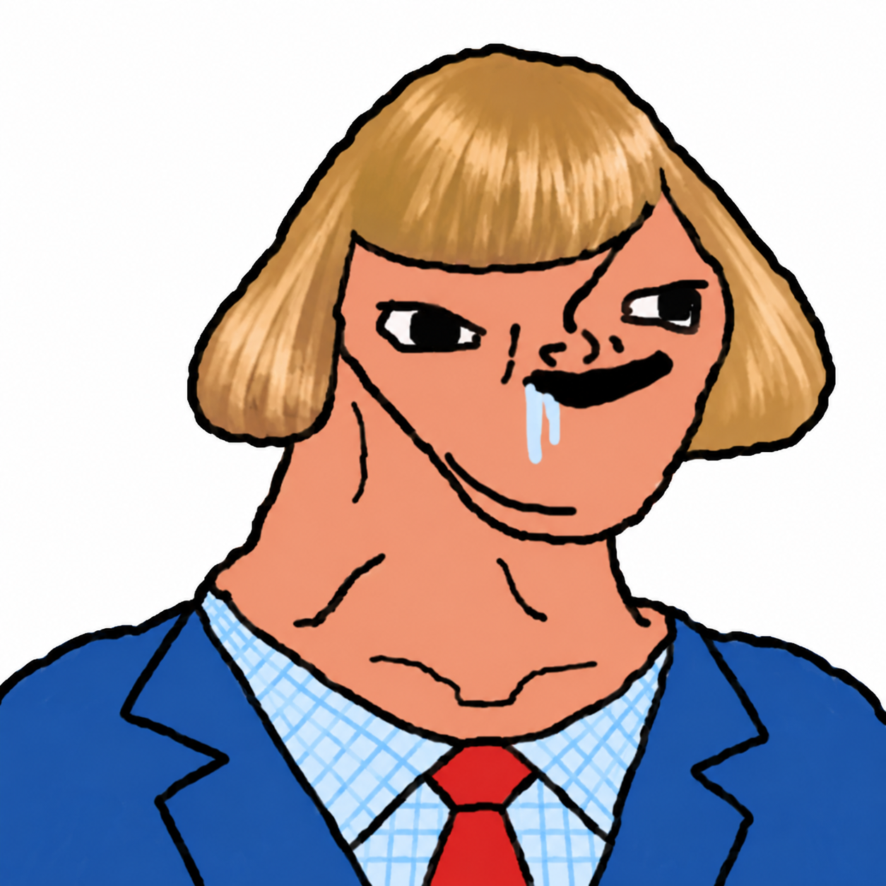 JEANTARD character in a blue suit